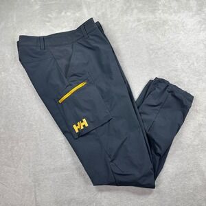 Helly Hansen Hiking Pants Men XL Gray Performance Outdoor Stretch Cargo Trousers